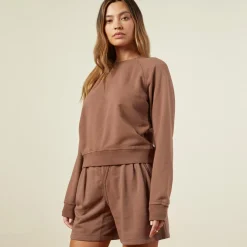 MONROW 90's Classic Raglan DUSTYCOCOA Flash Sale